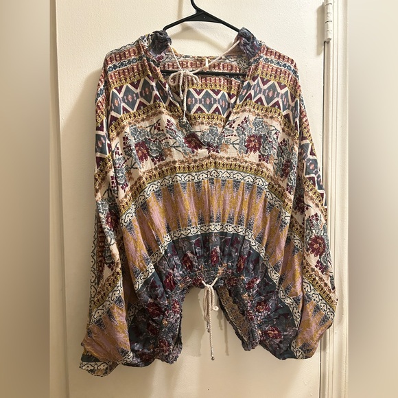 Free People Tops - Free People Batwing Sleeve Bohemian Blouse